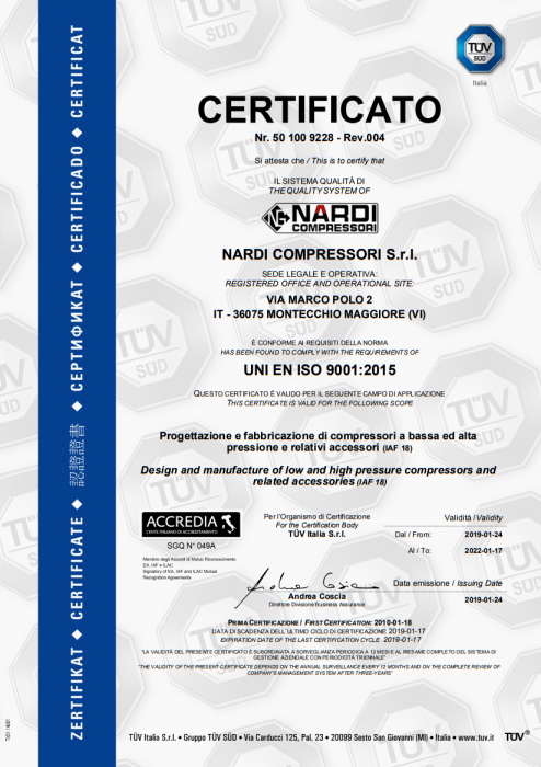 Сертификат cсоответствия ISO9001